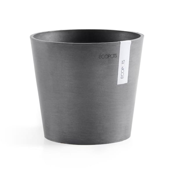 O ECOPOTS BY TPC Amsterdam 10 in. Grey Premium Sustainable Planter