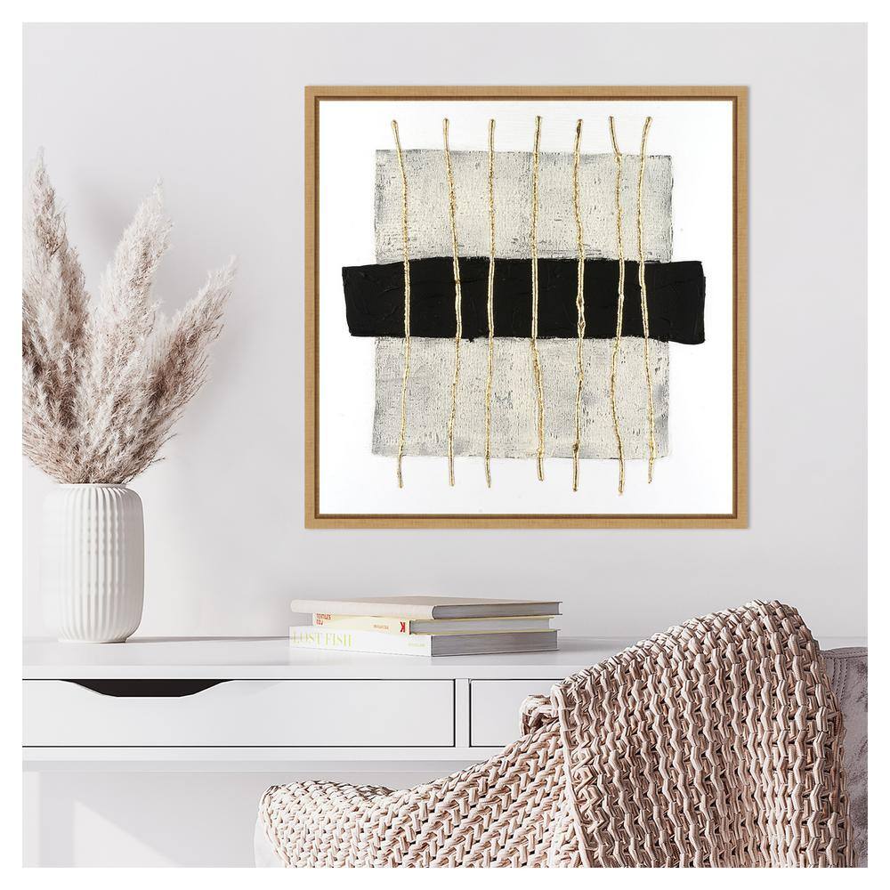 Textured Tablets II Abstract Canvas Art with Maple Frame