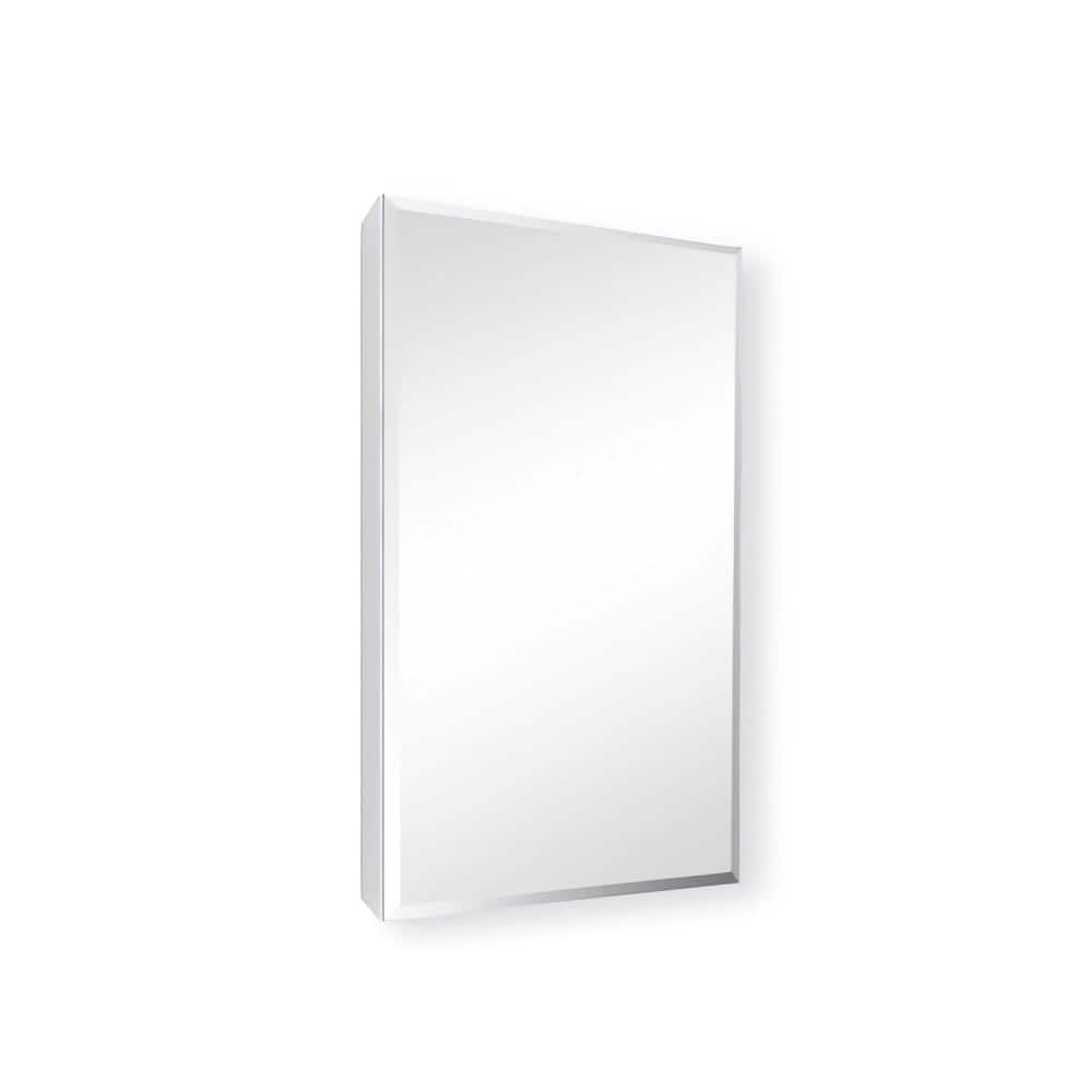15 in. W x 26 in. H Rectangular Silver Recessed or Surface Mount Bathroom M