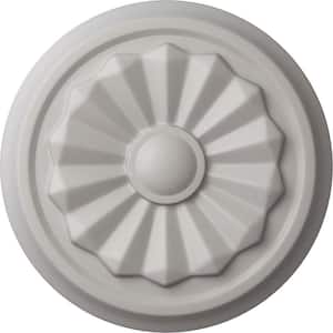 1-1/8 in. x 7-7/8 in. x 7-7/8 in. Polyurethane Olivia Ceiling Medallion Moulding