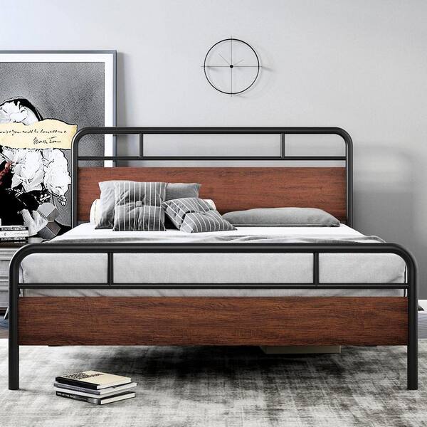 Wooden Headboard And Metal Slats, How To Attach Wooden Headboard Metal Bed Frame