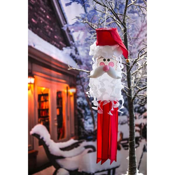 Evergreen 51 in. Santa Hanging Wind Spinner