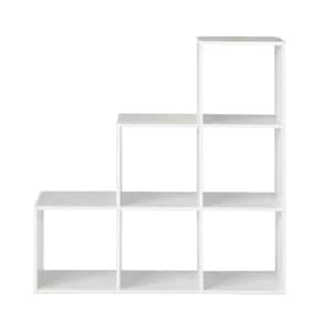 36 in. H x 36 in. W x 12 in. D White Wood Look 6-Cube Storage Organizer