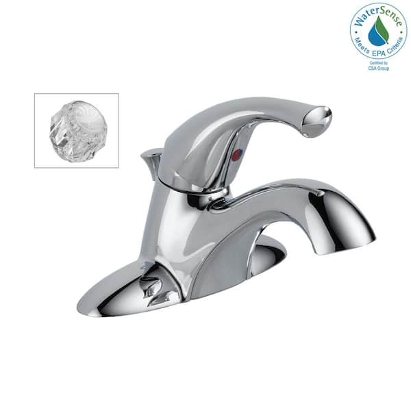 Delta Classic 4 In Centerset Single Handle Bathroom Faucet Chrome 521 Eco Dst A The Home Depot - Delta Chrome 1 Handle 4 In Centerset Bathroom Sink Faucet