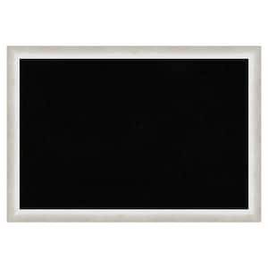 2-Tone Silver Wood Framed Black Corkboard 26 in. x 18 in. Bulletine Board Memo Board