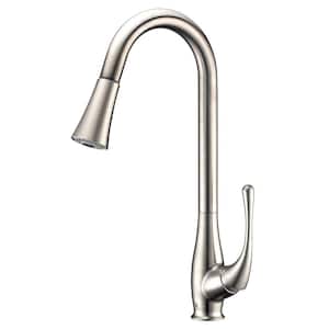 Singer Series Single-Handle Pull-Down Sprayer Kitchen Faucet in Brushed Nickel
