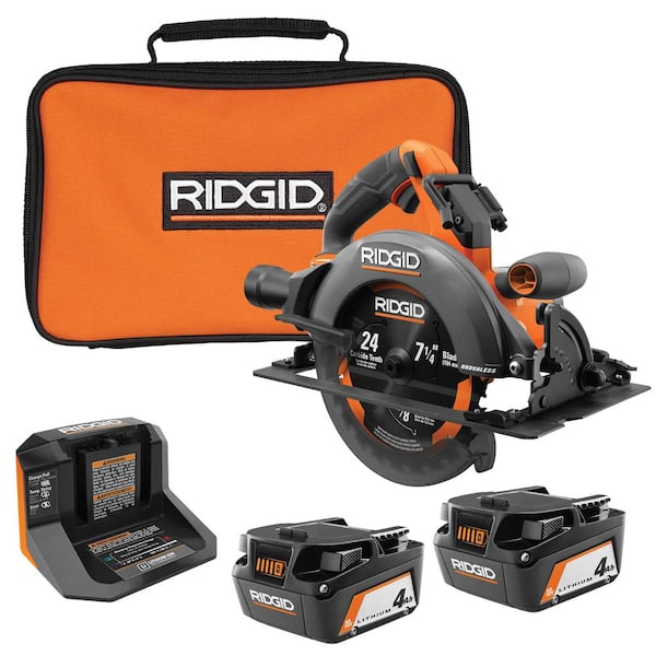 18V Brushless Cordless 7-1/4 in. Circular Saw with (2) 4.0 Ah Batteries, 18V Charger, and Bag