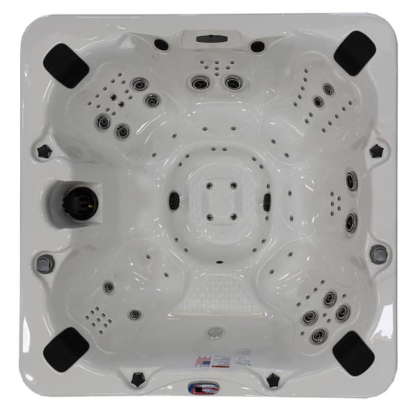 American Spas 7-Person 100-Jet Premium Acrylic Bench Standard Hot Tub ...