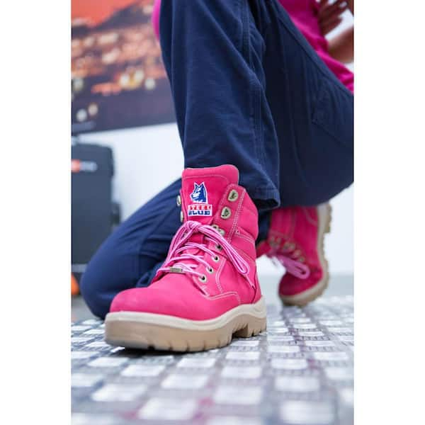 STEEL BLUE Women's Southern Cross 6 in. Lace Up Work Boots - Steel Toe -  Pink Size 6(W) 522860W-060-PNK - The Home Depot