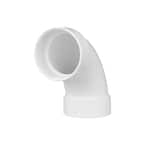 Charlotte Pipe 4 in. PVC DWV 90-Degree Hub x Hub Elbow PVC003001400HD ...