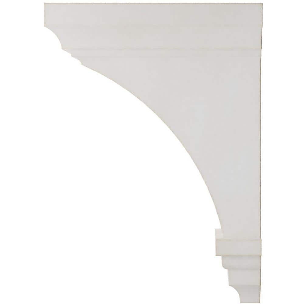 Chalk Dust White Rubberwood Vintage Decor Corbel, 8" Height
