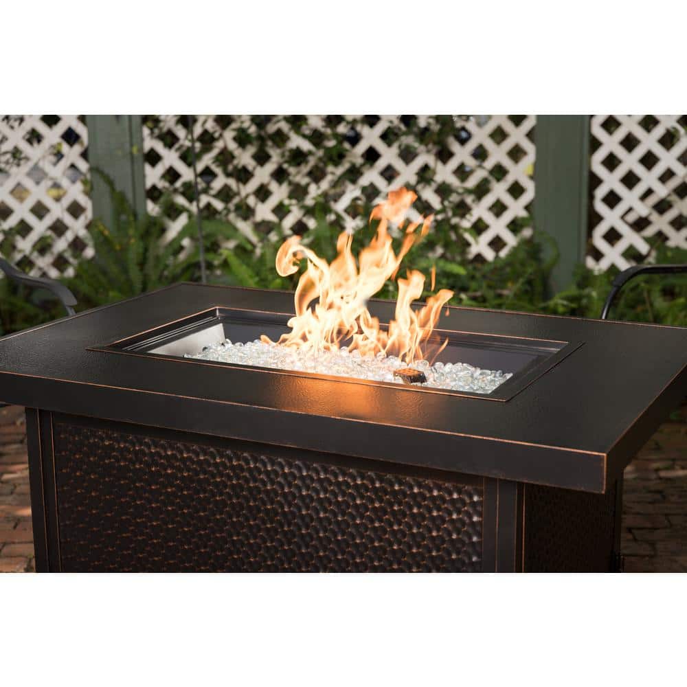 Weyland 50" Bronze Aluminum Gas Fire Pit Table