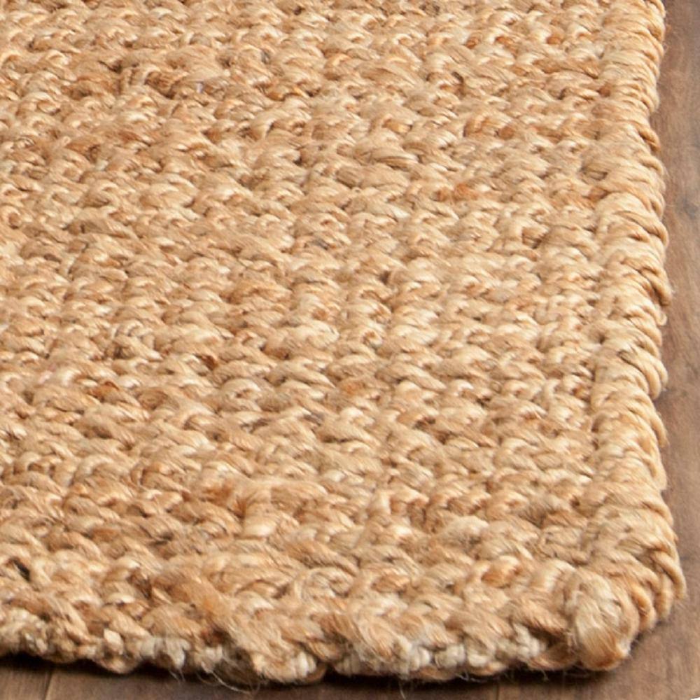 Handmade Tufted Jute Round Area Rug, Natural, 8' x 10'