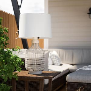 Palmdale 29 in. White Outdoor/Indoor Table Lamp