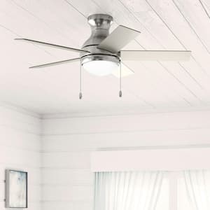 Aren 44 in. Indoor Brushed Nickel Ceiling Fan with Light Kit