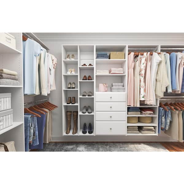 Closet Evolution 35 in. x 14 in. Classic White Wood Shelves (2