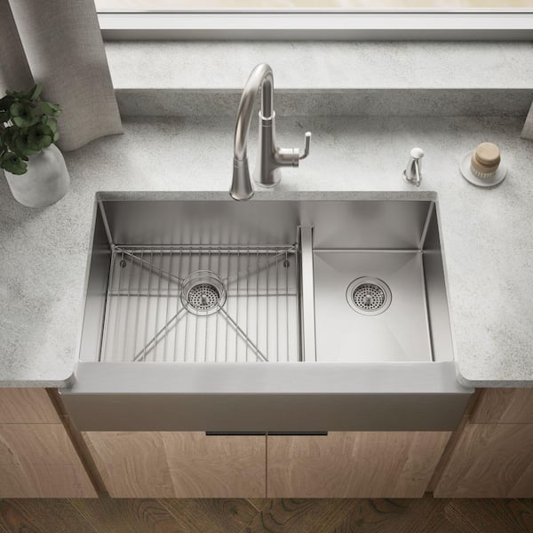 KOHLER Strive Farmhouse Apron Front Undermount Stainless Steel 36