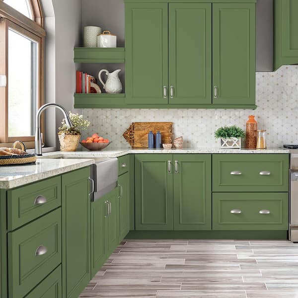 1 gal. #M380-6 Fern Canopy Semi-Gloss Enamel Interior/Exterior Cabinet, Door & Trim Paint