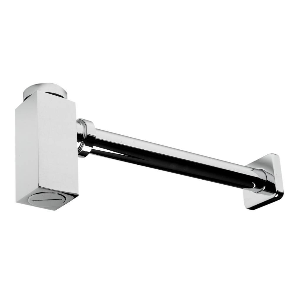 Polished Chrome Modern Square Decorative Bottle P-Trap