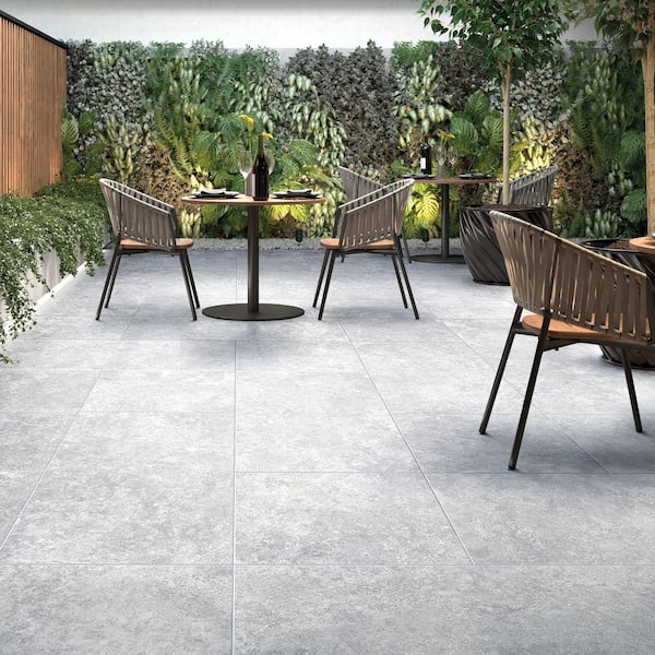 MSI Take Home Tile Sample - Lunar Silver 6 in. x 6 in. Matte Porcelain Paver Floor Tile (0.25 sq. ft.)