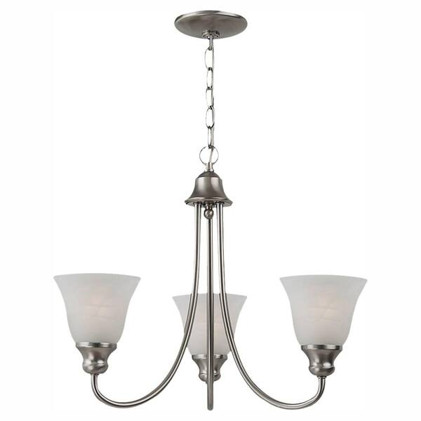 Generation Lighting Windgate 3-Light Brushed Nickel 1-Tier Chandelier