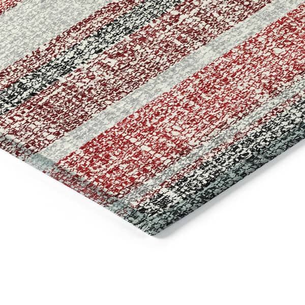 Chantille Machine Washable Indoor/Outdoor Abstract ACN2122 Burgundy 5 ft. x 7 ft. 6 in. Area Rug