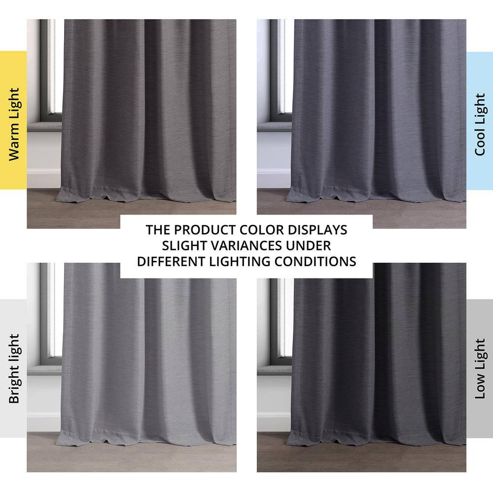 Armour Grey Puddle Length Blackout Drape Panel