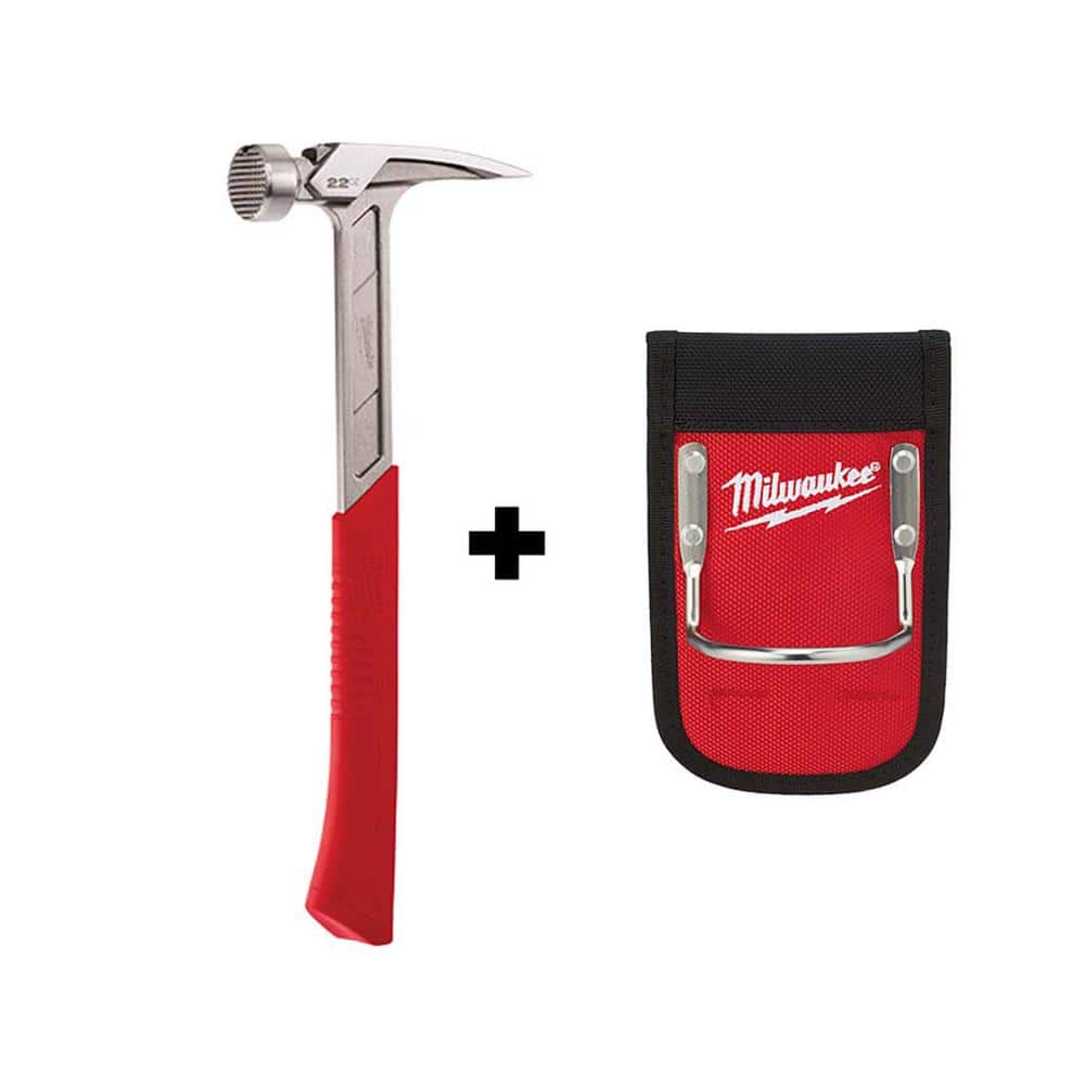 Milwaukee 22 oz. Milled Face Framing Hammer with Hammer Loop  48-22-9022-48-22-8149 - The Home Depot