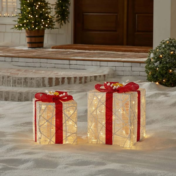 2-Piece Polar Wishes LED Gift Boxes Y4