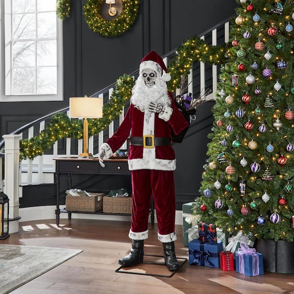 Home Accents Holiday 6 ft. Animated LED Skeleton Santa 23SV24204 ...