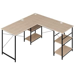 TRIBESIGNS WAY TO ORIGIN Halseey 63 in. Rectangular White Wood Computer Desk  with Gold Metal Legs, Modern Study Writing Table Conference Table  HD-YS0035-HYF - The Home Depot