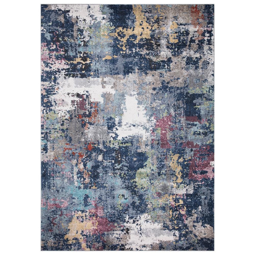 Concord Global Trading Vintage Collection Aloha Multi 5 ft. x 7 ft.  Abstract Area Rug 72165 - The Home Depot