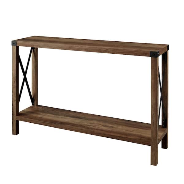 Walker edison furniture company industrial 46 standard rectangle wood console table with storage discount