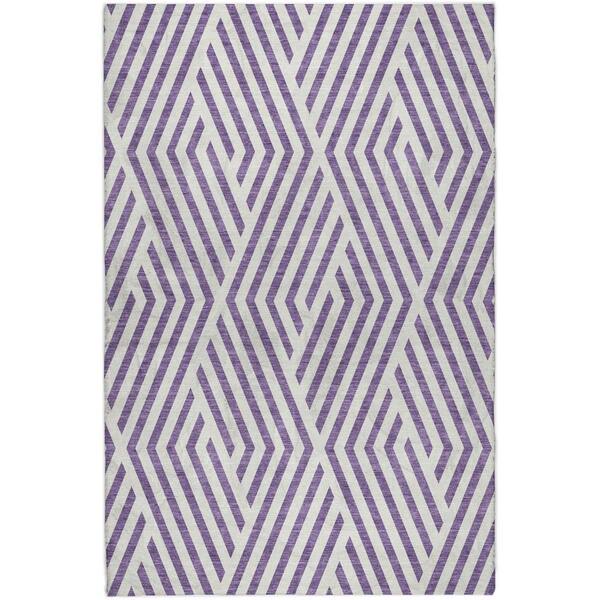Dream Shag Premium Machine Washable Abstract ADS550 Purple 10 ft. x 14 ft. Area Rug