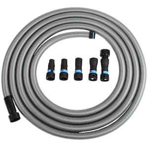 30 ft. Hose for Home and Shop Vacuums with Expanded Multi-Brand Power Tool Adapter Set for Dust
