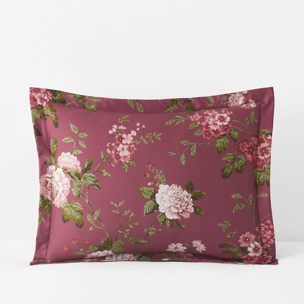 Legends Hotel Victorian Bloom Wrinkle-Free Rose Multi Sateen Sham