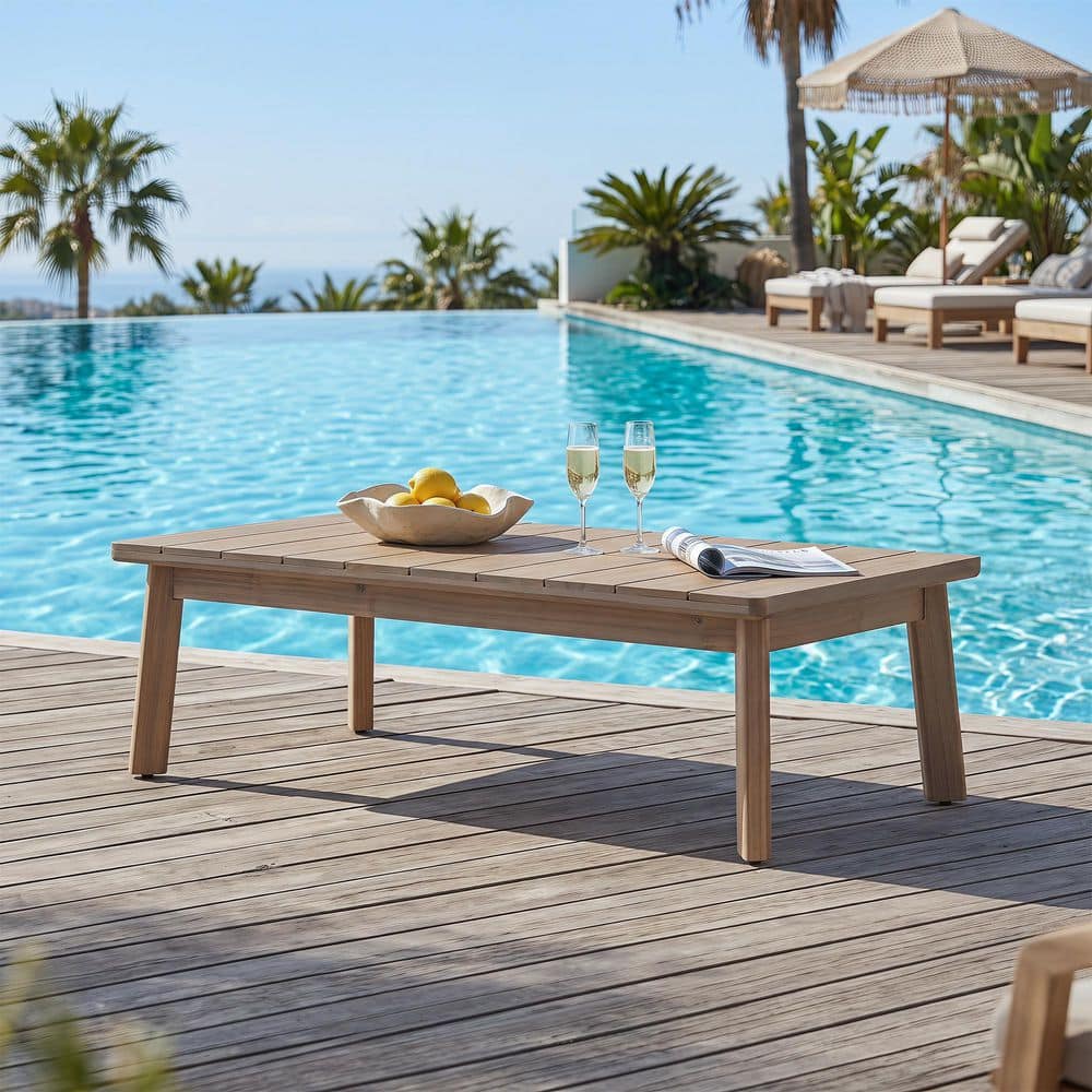 Manilva Rectangular Acacia Wood Outdoor Coffee Table