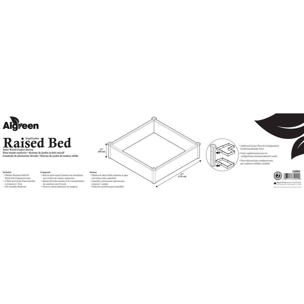 Cappuccino Fir Wood Modular Square Raised Garden Bed