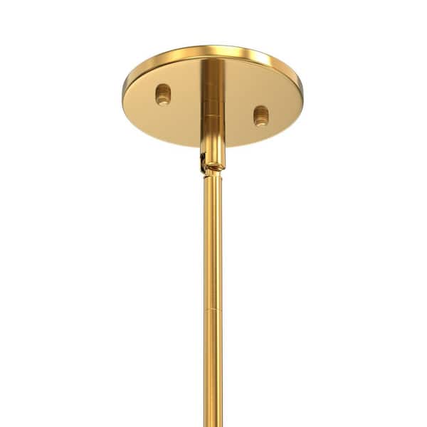 Emeritpro 6-Light Modern Brass Candle Chandelier, Single-Tier