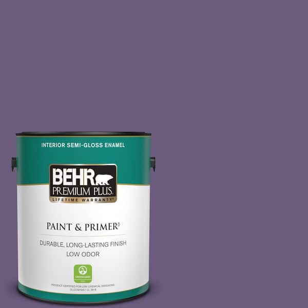 BEHR PREMIUM PLUS 1 gal. #M560-6 Napa Winery Semi-Gloss Enamel Low Odor Interior Paint & Primer