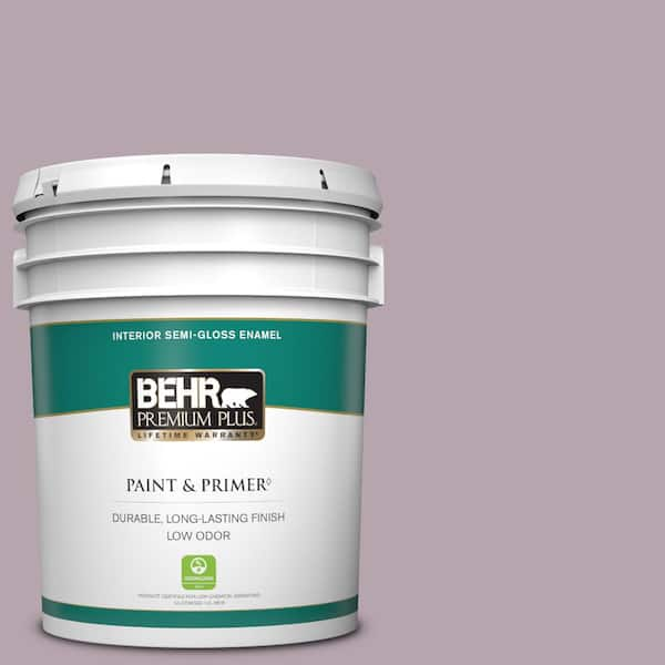 BEHR PREMIUM PLUS 5 gal. #690F-4 Midsummer Dream Semi-Gloss Enamel Low Odor Interior Paint & Primer