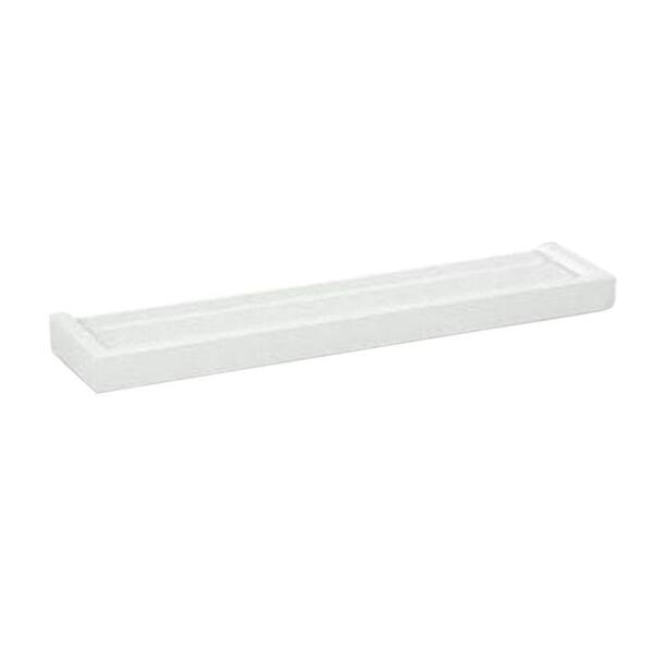 Unbranded 48 in. x 5.25 in. White Euro Floating Wall Shelf