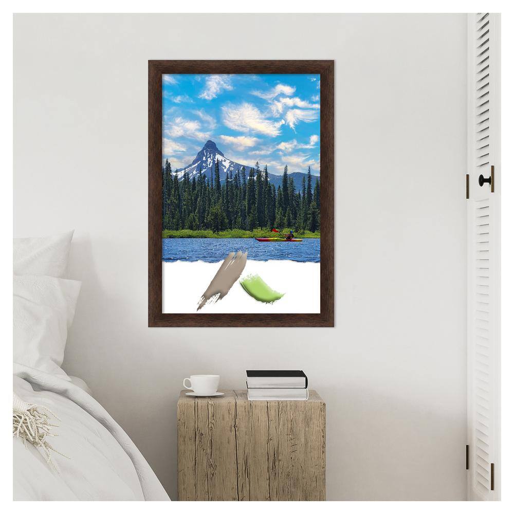 Warm Walnut Narrow Wood 20" x 30" Picture Frame