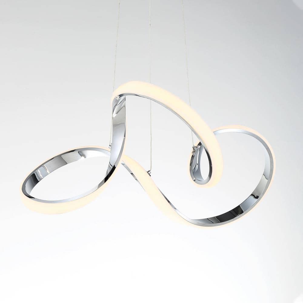 Vornado Chrome LED Pendant with Continuous Loops Design