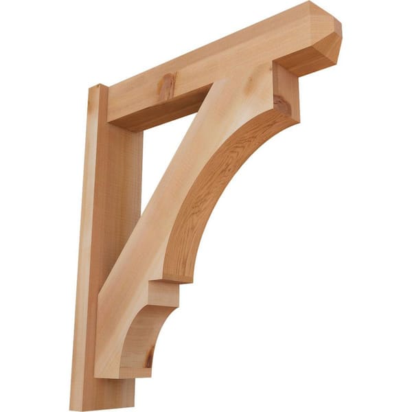 Ekena Millwork 6 in. x 28 in. x 24 in. Western Red Cedar Balboa Craftsman Smooth Outlooker