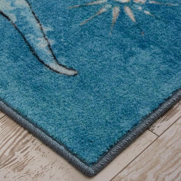 Mohawk Area Rugs Veranda Bath Rug Teal 1'8 x 2'6 Set Rug Y2937