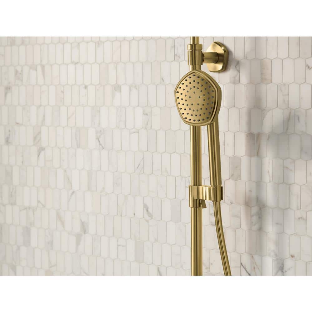 Vibrant Polished Nickel Adjustable Multi-Head Shower Column Kit