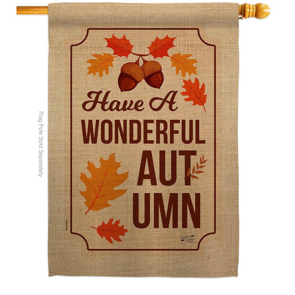 28 in. x 40 in. Wonderful Autumn Fall House Flag Double-Sided Decorative Vertical Flags price history on PriceWatchPro