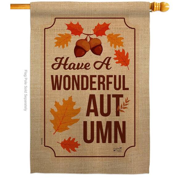 Angeleno Heritage MADE AND DESIGNED LOS ANGELES CALIFORNIA 28 in. x 40 in. Wonderful Autumn Fall House Flag Double-Sided Decorative Vertical Flags