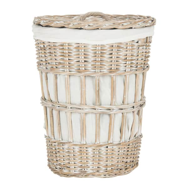 Maggy White Laundry Hamper